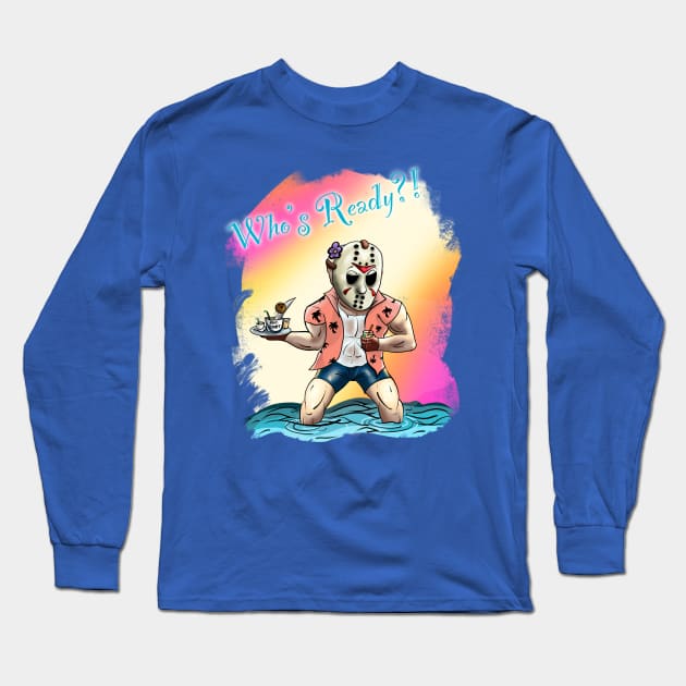 Summer Ready Jason V. Long Sleeve T-Shirt by Danispolez_illustrations